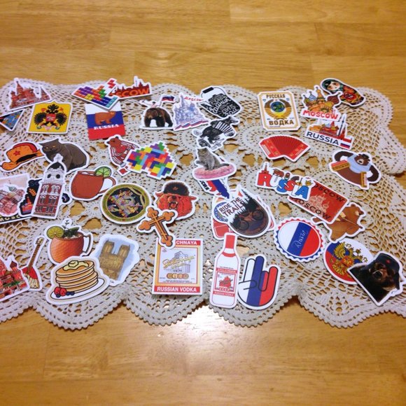 50 new Stickers, Russia, Moscow for crafting / scrapbooking - Picture 1 of 6
